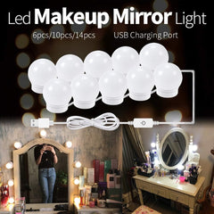Dimmable LED Mirror Lights Kit with Rectangular Bulbs