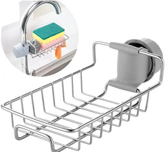 Stainless Steel Sink Sponge Holder with Adhesive Mount