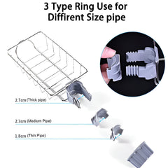 Stainless Steel Sink Sponge Holder with Adhesive Mount