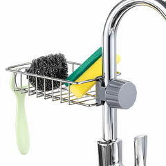 Stainless Steel Sink Sponge Holder with Adhesive Mount