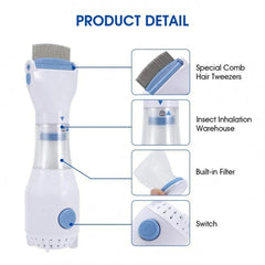 Electronic Hair and Scalp Comb with Disposable Filter System