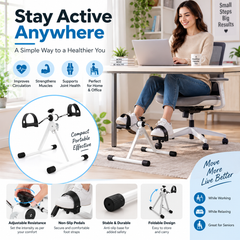 Portable Folding Pedal Exerciser Mini Exercise Bike