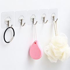 10-Piece Adhesive Wall Hook Set