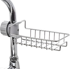 Stainless Steel Sink Sponge Holder with Adhesive Mount